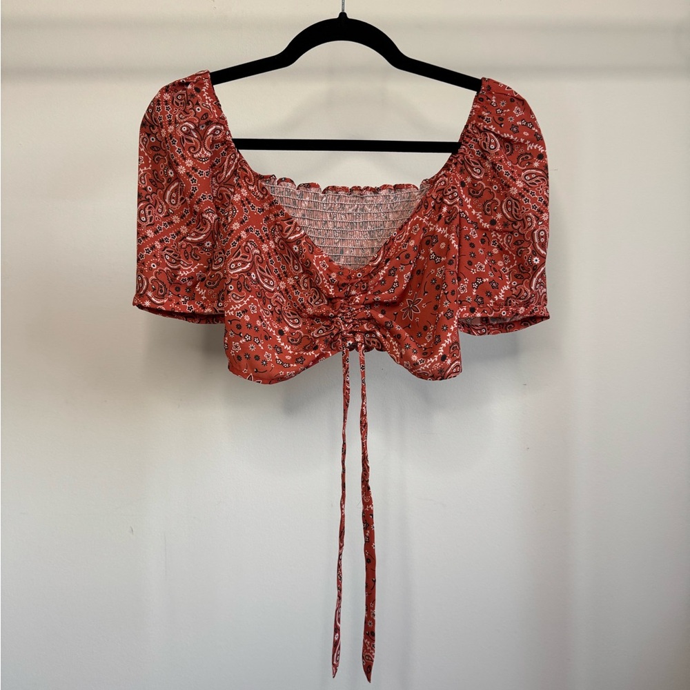 RESA Smocked Crop Top, size XS.
